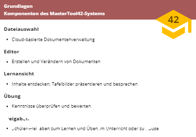 Grundlagen - Komponenten des MasterTool42-Systems